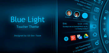 Blue Light Toucher Theme GO на андроид