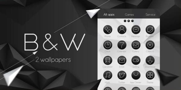 Black & White Launcher Theme на андроид